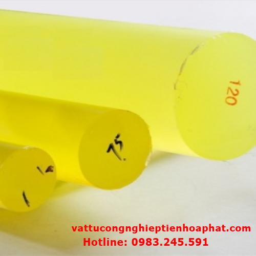 Nhựa PU cây D120 – phi 120 (120x500mm) - Cây nhựa PU tròn đặc màu vàng phi 120