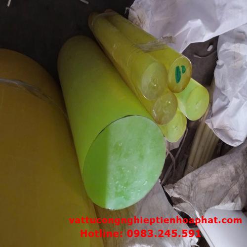 Nhựa PU cây D160 – phi 160 (160x500mm) - Cây nhựa PU tròn đặc màu vàng phi 160