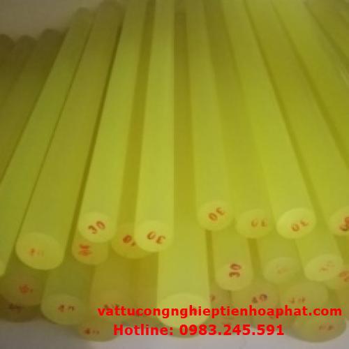 Nhựa PU cây D30 – phi 30 (30x1000mm) - Cây nhựa PU tròn đặc màu vàng phi 30