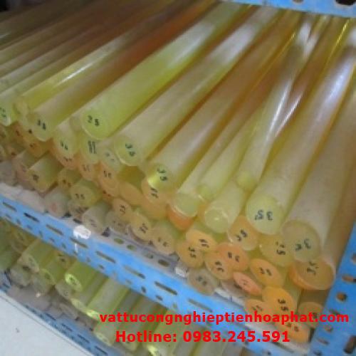 Nhựa PU cây D35 – phi 35 (35x1000mm) - Cây nhựa PU tròn đặc màu vàng phi 35