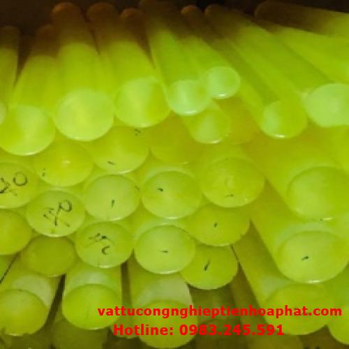 Nhựa PU cây D40 – phi 40 (40x1000mm) - Cây nhựa PU tròn đặc màu vàng phi 40