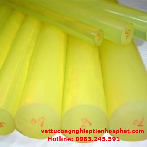 Nhựa PU cây D60 – phi 60 (60x1000mm) - Cây nhựa PU tròn đặc màu vàng phi 60