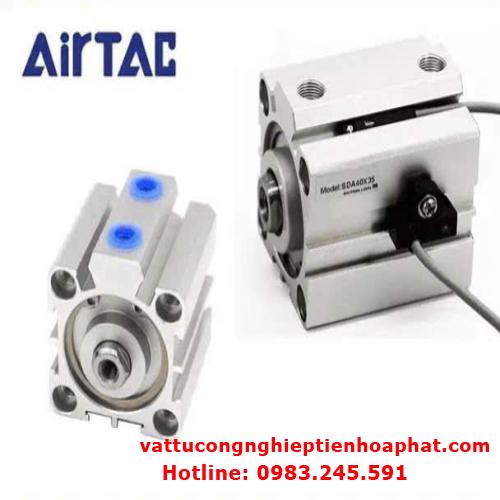 Xi Lanh khí nén Airtac SDA100X60 Và SDA100X60B (Loại Không Từ) Ren Trong, Ren Ngoài